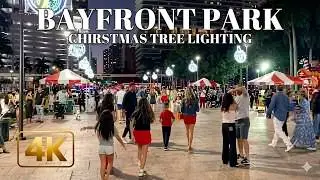 CHRISTMAS TREE LIGHTING AT BAYFRONT PARK , MIAMI’S MAGICAL NIGHT UHD 4K MIAMI FL USA