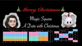 Magic Square with Christmas Date | 🎄Merry Christmas🎄 | Christmas with Kitti Subbi