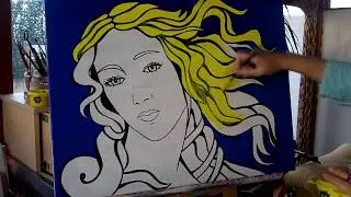 Painting Challenge #28 / Acrylic / Venus / Pop Art Comic