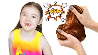 Настя показывает новые Слаймы новые серии Nastya shows new slimes Slimes new series Видео слаймы