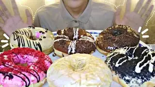 Premium DONUT MUKBANG ASMR 🍩😋| Chocolate, Strawberry, Cheese & Oreo Donuts Delight!