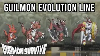 Digimon Survive | Guilmon, Growlmon, WarGrowlmon and Gallantmon [Base Stats & Evolution Line]