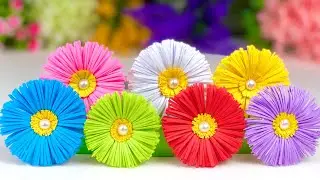 Easy Flower Making With Paper🌹💞🌹😊| How To Make Paper Flower | Beautiful Paper Crafts For School
