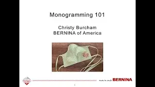 Monogramming 101 with BERNINA