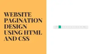 Website Pagination Design Using With HTML And CSS || Code Mark