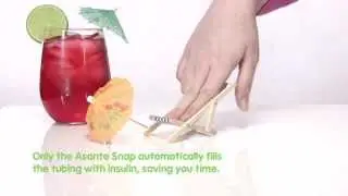 Snap Insulin Pump vs. the Leading Pump - Filling the tube with insulin (the tropical way)