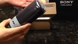 Sony Splash-Proof Bluetooth Speaker: Unboxing