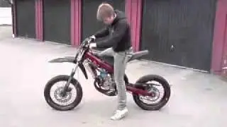 Justin Bieber On Derbi Senda Hyper Moped