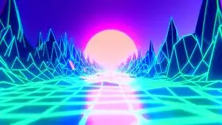 Футаж №430 Неоновый путь 2