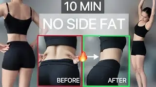 10 MIN LOSE LOVE HANDLES, SIDE FAT & MUFFIN TOP All Standing Abs & Obliques Burn 🔥No Jump Workout