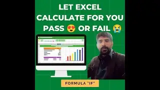How to use if formula for Pass and Fail in Microsoft Excel. Get the Result as Pass or Fail