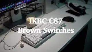 ikbc c87 mechanical keyboard unlubed sound with brown switches