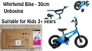 Anko 30cm Blue Whirlwind Bike Kids Bicycle Age 3+ Unboxing