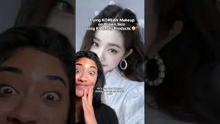 Korean makeup on brown skin using k-beauty products (outside of pink flash my mistake) 🤎 
