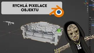 Rychlá pixelace objektu v Blenderu | Low poly stylizace