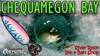 ICE fishing Chequamegon Bay | INSANE underwater FOOTAGE