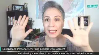 How do you manage a team member's poor performance?
