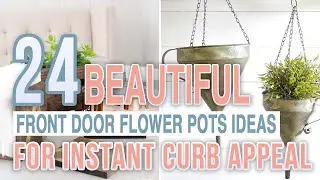 24 Beautiful Front Door Flower Pots Ideas For Instant Curb Appeal