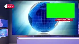 BREAKING NEWS | VIRTUAL STUDIO | GREEN SCREEN ANIMATED BACKGROUND | Free Video