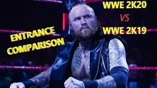 WWE 2K20 Aleister Black Entrance Comparison with WWE 2K19 #WWE2K20