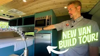 48V Power! Ecoflow + Nomadic Cooling A/C | Ultimate Custom AWD Ford Transit Camper Van Build Tour!