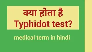 Typhidot test/medical term in hindi