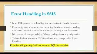 Error handling in SSIS | How to handle errors in SSIS