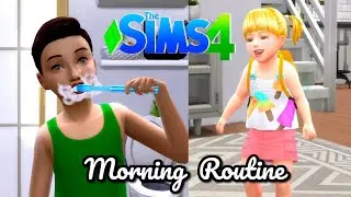 Sims 4 Family Kids Morning Routine with Baby Goldie - Titi Plus
