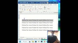 Change selected text to all UPPERCASE letter
