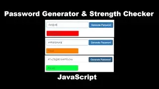Make Password Generator and Strength Checker using JavaScript | JavaScript Project