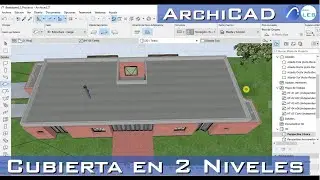 [Archicad]-Cubierta en Dos Niveles con Viga Invertida y Losa Plana