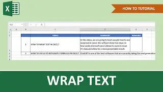 How To Wrap Text In Excel | Beginner Tutorial