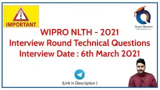 Wipro NLTH 2021 Technical Interview Questions 