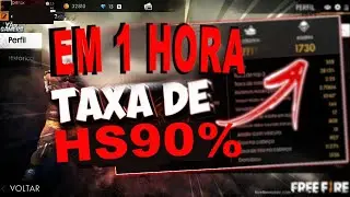 TUTORIAL como subir taxa de HS muito rápido no FREE FIRE!!!