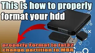 How to properly format hdd to fat32 | Fix unable to detect drive | Change partition to MBR