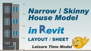 Narrow / Skinny House Modeling - in Revit #P2