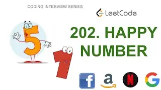 Leetcode 202. Happy Number#leetcode #faang #interview #codinginterview  #leetcodequestions