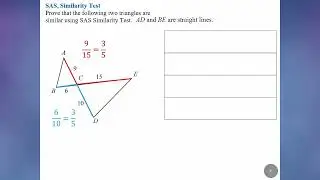 Side Angle Side SAS Similarity Test