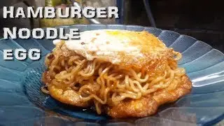 HAMBURGER NOODLE EGG - How To Make Hamburger Noodle Egg