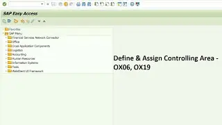 How to define controlling area in SAP MM  -  SAP CO || CO V1