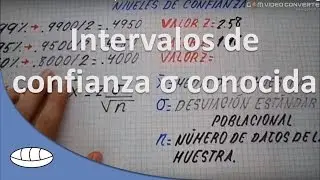 Intervalos de confianza de la media poblacional con una desviación estándar conocida