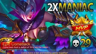 Miya Double MANIAC: 29 Kills! Mobile Legends: Bang Bang