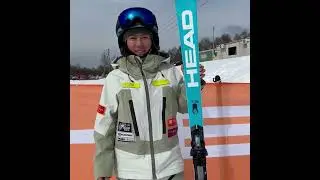 渋谷潤子選手スピードブルースキーインプレッション WORLDCUP REBELS E-SPEED PRO