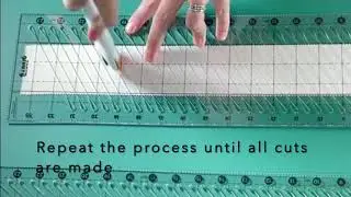 Cut Jelly Rolls easily with the Gruuvy Let's Jam: 60 Degree Ruler