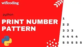 triangle number pattern in python | pattern program in python | python program