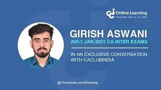 Girish Aswani, All India Topper (AIR-1), CA Inter, Jan 2021
