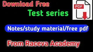 How to download FREE  pdf from raceva academy website pdf/study material/practice set/important ques