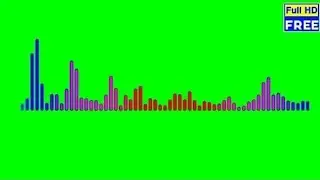 New green screen line audio spectrum