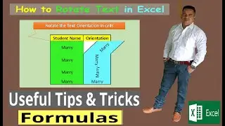 Microsoft Excel Tutorial - How to Rotate Text | What is Orientation in Excel - Part 44