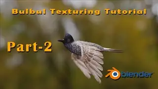 Low Poly Bulbul (Red-vented bulbul) Texturing Tutorial in Blender 2.93
